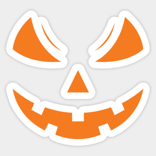 Halloween Scary Evil Pumpkin Funny Pumpkin Head Sticker